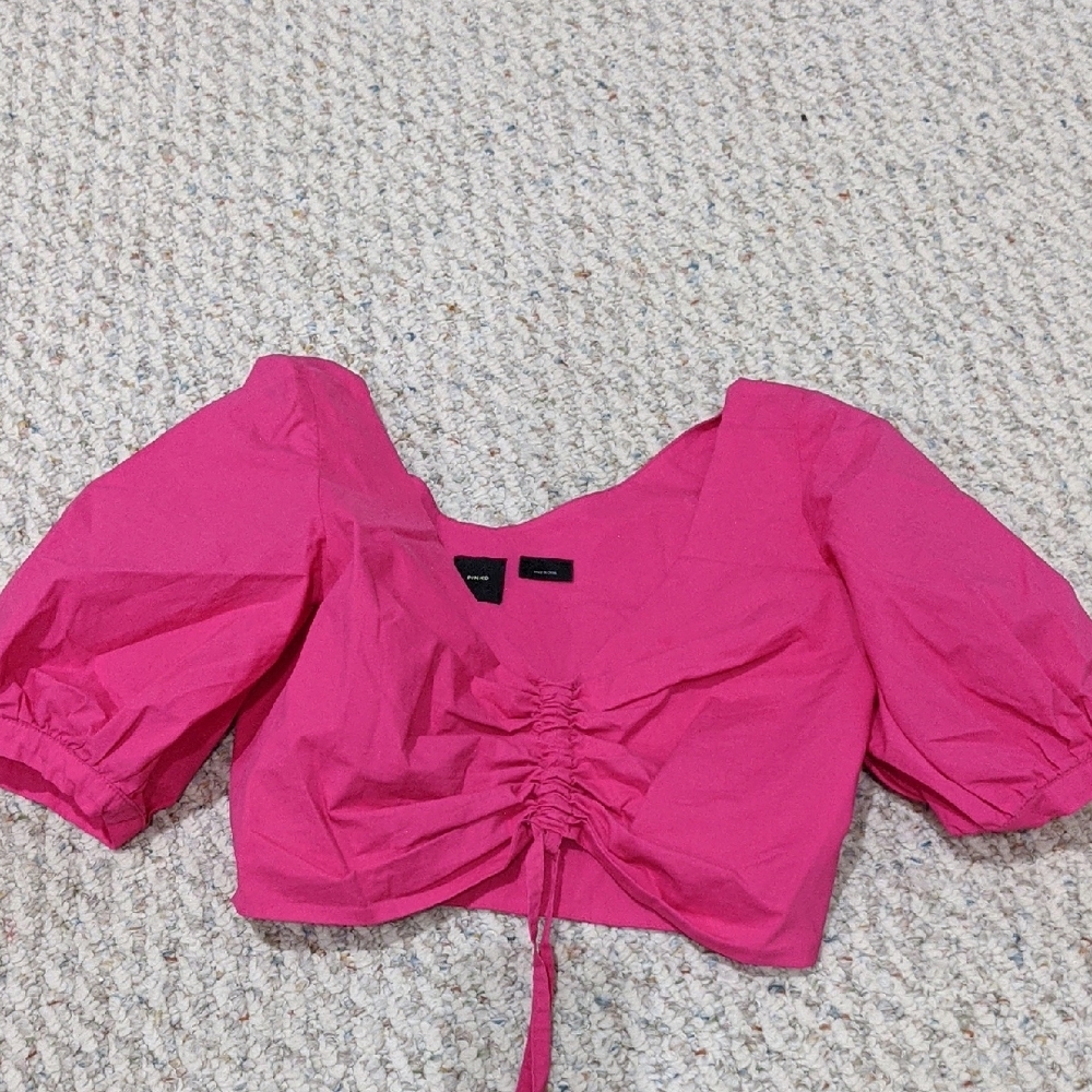Pinko Fuchsia Ruched Blouse - Picture 2 of 4